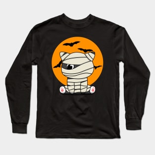 Halloween Mummy Cat Long Sleeve T-Shirt